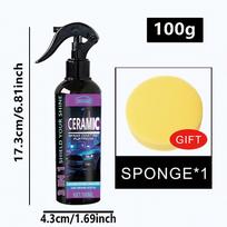 Nano Ceramic Car Coating Spray 3-in-1 High-Quality Anti-Scratch Gloss, Suitable for All Car Models' Paint Surfaces 100ml&1 juoda