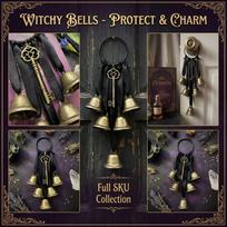 Witch Style Wind Chime Door Hanging Decoration Wicker Ring Bells Garden Ornament with Vintage Key Accent for Outdoor Indoor Use one size juoda