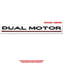 ELSUM1 1pc ABS Dual Motor Letter logo Stickers Car Rear Decoration Stickers For Tesla Model X Y Pegatinas Model 3 S Valve Accessories 1pc For Dual Motor