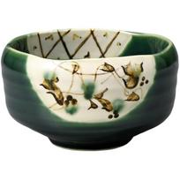 Matcha Oribe Rust Diameter x Height Mino Made in Tea Ceremony Utensils Ale-net Bowl, Painting, 12.7 7.4cm, Ceramic, Ware, Japan, žalia