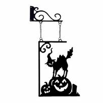 Vintage Halloween Hanging Sign Not Easy To Deform Witch Silhouette Ghost Pendant  Party Style Cat