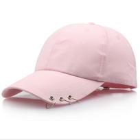 Vyriška moteriška madinga KPOP kepurė, reguliuojama beisbolo kepurė su žiedais 2pcs rožinė