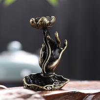 1 vnt gryno vario atgalinio srauto smilkalai Bergamotės Lotus žalvario smilkalų stovas Smilkalai Zen