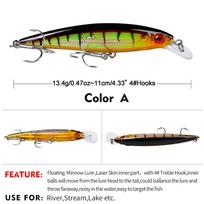 11 cm masalas Minnow 13,4 g 10 spalvų masalas dirbtinis dirbtinis masalas
