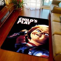 Siaubo filmo plakatas Kilimas Helovinas žudikas Neslidžios grindys Pūkuotos grindys miegamojo kilimėliui Juokingas draugas Helovino dovana namų dekoras 80cm by 120cm white