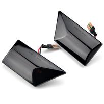 Nuoseklus mirksintis LED posūkio signalo šoninio žymeklio lemputė dinaminis blykstė 93192381 93192382 Opel Vectra C Signum 2003-2008 m. 2PCS Dynamic Black