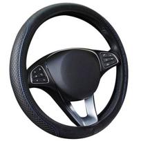 Stilingas automobilinio automobilio dirbtinės odos neslystantis vairo dangtelio apsauginis dangtelis black