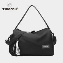 Tigernu Girl Sports Gym Bag FemaleTravel Duffel HandBags Fitness Bag With Shoes Compartment for Women Light Weight Shot Trip Bag juoda