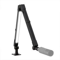 Desktop Microphone Boom Arm with LED Fill Light 2700K-6500K & Remote Control Desk Mount Mic Stand juoda