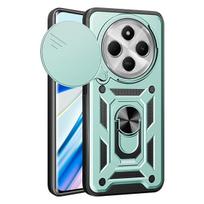Armor Case For Xiaomi Redmi 14C 4G Poco C75 Cover Lens Protection With Ring Magnetic Holder Coque Fundas For Redmi 14C 4G žalia