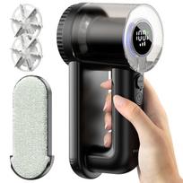 Rechargeable Fabric Shaver Electric Lint Remover with Digital Display Sweater Shaver Lint Shaver for Clothing Blanket Clipper T none juoda