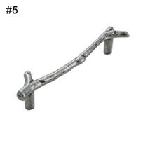 Vintažinis Modernus Metalinis Medžio Šakos Rankena Spintos Durų Rankena Vidaus 9.6cm sidabras