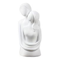 Abstrakti besiglaudžiančios poros statulėlė, moderni skandinaviško stiliaus poros figūrėlė, skulptūra, svetainės, miegamojo, biuro dekoracija, ornamentas, jubiliejaus, Valentino dienos dovana balta