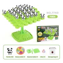 48pcs Balancing Tree Toy Educational Board Game Panda Astronaut Balan Board Tabletop Party Funny Parent-Child Interactive Game