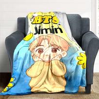 1pc , K Pop Flannel Blanket [Cozy Throw Blanket] For Sofa, Bed, Travel, Camping, Livingroom, Office, Couch, Chair, And Bed 80x120cm