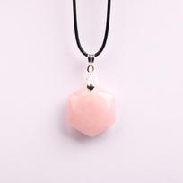 Natural Crystal Six-pointed Star Pendant Fashion New Popular Jewelry Accessories Holiday Gifts Gift Decoration Necklace rose quartz