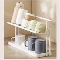 Tilted Cup Drying Rack Stainless Steel 2-Tier Organizer Grade Holder for Cups Mugs Glasses Coffee Corner rackdrying Station Gift balta