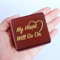 Professional Wholesale Wine Red Wooden Music Box Movie Game Popular Melody Music Creative Marketing Gift