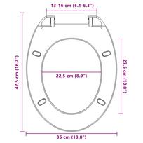Toilet Seat with Soft Close Mechanism Green Oval
