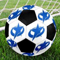 1pc Blue Star Soccer Ball Size 5 Football Machine Sewn Indoor/Outdoor Universal Football Q100 Size 5
