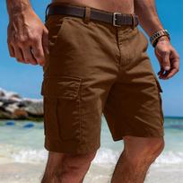Mens Classic Fit Cargo Shorts with Multiple Pockets Relaxed Waistband Durable Cotton Fabric for Outdoor Work XXXXL ruda