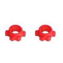 3PCS Steel Dumbbell Handle Set PVC Grip Black and Red Dumbbell Professional Weight Bar Set  Home Gym juoda/raudona