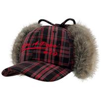 Madingos pūkuotos dirbtinio kailio beisbolo kepurės moterims, vyrams, žiemos, retro, su raidžių siuvinėjimu, su ausų atvartais, reguliuojama, bomber tipo, snapback kepurė Adjustable raudona