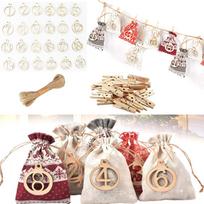 24 Advent Calendar Self-Fill Capacity Advent Use, Stylish Durable Construction, Christmas, Halloween, Christmas