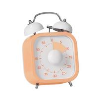 Big Bell Timer Portable Study Timer for Kids Students Kitchen Cooking Countdown Reminder Timer for Running Yoga Fitness Stopwatch white