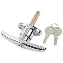 Garage Door Lock T Handle Rear With 2 Keys For Caravans Zinc Alloy Cabinet Door Lock Handle Lock Connecting Rod Hardware