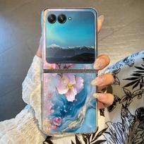 Marble Pattern Phone Case For Motorola Razr 60 40 50 Ultra Razr60 Razr50 Razr40 Shockproof Transparent Folding Hard Back Cover Motorola Razr 40