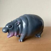 Cute Hippo and Rhinoceros Animal Figurine Modern Style Ornament for Living Room Bedroom Desktop Home Room Decor