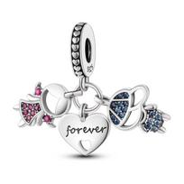 925 Sidabriniai pakabukai Batai Pet Cat Dog Lėktuvas Dangle Charm Fit Original Apyrankės Gamina madingus papuošalus šviesiai mėlyna spalva