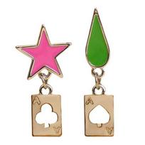 Hunter Anime Cosplay Poker Joker Ear Stud Earring for Hisoka Jewelry Accessories auksinė