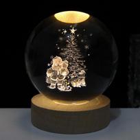 USB naktinio apšvietimo LED krištolo rutulinė stalinė lempa 3D Moon Planet Galaxy Decor namų stalo lempa Vakarėlio žaislai vaikams Suaugusiems Kalėdų dovanos 8cm*7.5cm