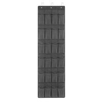24/28 kišenių pakabinamas metalinių kabliukų virš durų batų organizatorius poliesterio audinys 24 Pocket gray