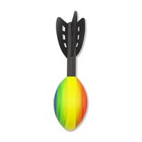 29cm Vaivorykštės Putplasčio Spiralinis Raketa Futbolas Rankinis Metimo Žaislas Lauko Ilgo Nuotolio Strėlyčių Žaislas Integruotas Smagus Metimo Žaidimas