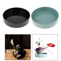 2x Apvalus Ikebana Suiban Vaza Puodas Bonsų Gėlių Indas
