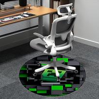 Minecraft Creeper, Pikselių meno Kėdės kilimėlis Apvalus kilimas Biuro kilimas, Skalbiamas mašinoje, Neslystantis, Tinka svetainėms, Miegamiesiems 80cm