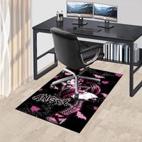Monster High Chair Mat Gothic Angelica Print, Halloween Decorative Rug for Home Office, Sofa Carpet Gift, Suitable for Bedroom Living Room 60cm by 90cm