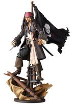 Revoltech Pirates of the Caribbean Jack Sparrow, approximately 135mm tall, non-scale PVC & ABS painted action figure