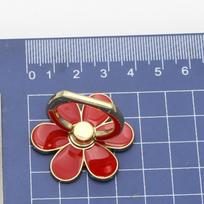 Small Flower Ring Holder Metal Diamond Phone Holder Back Sticker Ring Buckle 360 Degree Rotation 1Pcs raudona