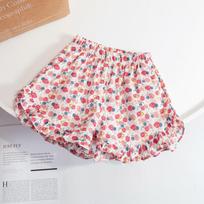 Girls Shorts 2026 Summer New Korean Style Western Style Baby Cute Floral Super Soft Lace Little Girls Shorts 80 ryškiai rožinė