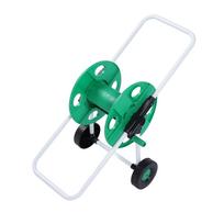 Water Hose Reel Cart with Wheels PP Labor Saving Hand Push Hose Storage Cart for Storing 50m G1/2 Pipe or 30m G3/4 Pipe