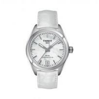 Tissot Pr100 Automatic Mechanical Movement 100M Waterproof Watch 33Mm Mother Of Pearl Dial Stainless Steel Case Leather Strap T101.207.16.111.00 White Dial