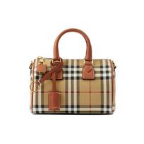 Burberry Vintažinio rašto mini bowlingo rankinė, prabangi odinė apdaila, spyna ir raktas, per petį nešiojama rankinė moterims, kasdieniam nešiojimui ir kelionėms 80713571 Shopping Bag Set(Basic Set+Shopping Bag) brown
