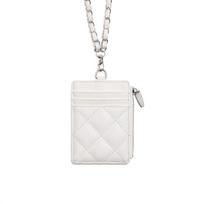 Korean Chain Card Holder PU Leather with Lanyard ID Card Card Holder Photos Protective Cover balta