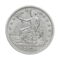 Antikvariniai 1875 m. Old Morgan Liberty JAV atminimo vieno dolerio monetų kolekcionuojami daiktai