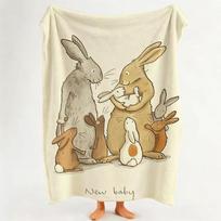 PictureBook G Ar žinai, kaip labai tave myliu? Mesti flanelės pledas, tinkantis sofai, svetainei, miegamajam 75cmx90cm