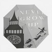 Disney Peter Pan  NEVER GROW UP  Big Ben Silhouette Print Automatic Folding Umbrella, Windproof Waterproof Travel Umbrella for K (as the picture,Iron&8K)